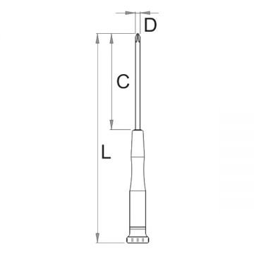 Unior 625E - Surubelnita PZ0 60 mm crom vanadiu molibden