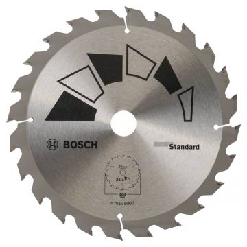 Bosch 2609256B57 - Panza fierastrau circular lemn 184x20/16x2.2 mm 24 dinti