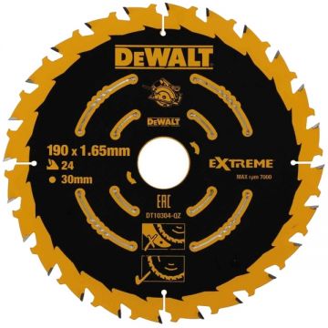 DeWalt DT10304 - Panza fierastrau circular lemn 190x30x1.5 mm 24 dinti