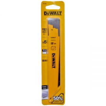 DeWalt  S1122EF - Set panze fierastrau sabie bimetal 152 mm 18 dinti/inch dantura standard 5 bucati