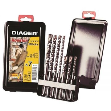 Diager 113 - Set burghie SDS-Plus 6-12 mm 7 bucati beton armat