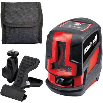 Einhell TC-LL 2 - Nivela laser cu linii 8 m +/-0.5 mm/m 2 linii laser fascicul rosu suport perete geanta textila