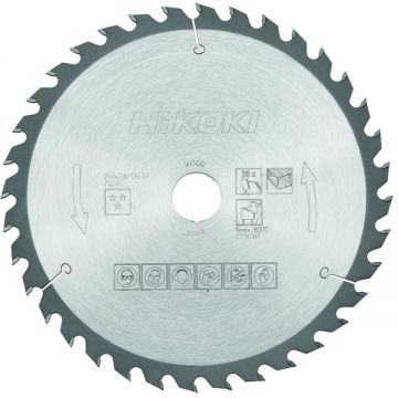 HiKOKI 752462 - Panza fierastrau circular lemn 240x30x2.8 mm 36 dinti