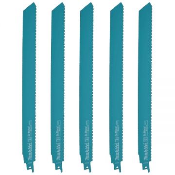 Makita  B-43212 - Set panze fierastrau sabie bimetal 305 mm 8+10 dinti/inch dantura standard 5 bucati