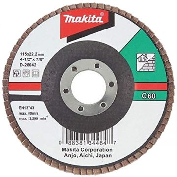 Makita D-28042 - Disc lamelar profil drept 115x22.2 mm granulatie 60