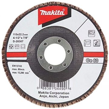 Makita D-28307 - Disc lamelar profil convex 115x22.2 mm granulatie 60