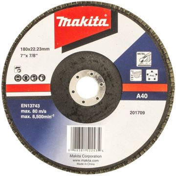 Makita D-63513 - Disc lamelar profil convex 180x22.2 mm granulatie 40