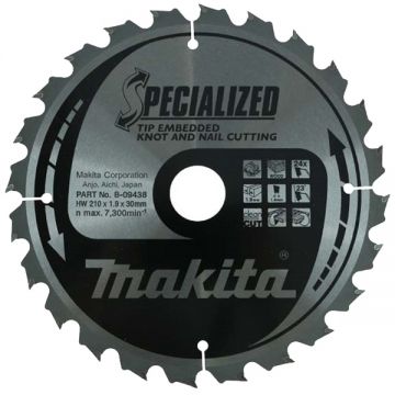 Makita  SPECIALIZED - Panza fierastrau circular lemn 210x30x1.9 mm 24 dinti