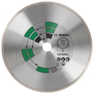 Bosch 2609256417 - Disc diamantat de taiere continuu 125x22.2x1.7 mm taiere uscata