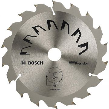 Bosch PRECISION - Panza fierastrau circular lemn 160x20/16x2.5 mm 18 dinti