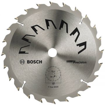 Bosch PRECISION - Panza fierastrau circular lemn 184x16x2.5 mm 24 dinti