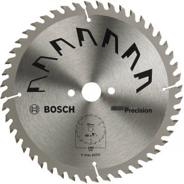 Bosch PRECISION - Panza fierastrau circular lemn 190x20/16x2.5 mm 48 dinti