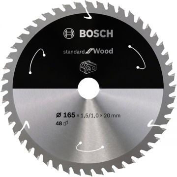 Bosch Standard for Wood - Panza fierastrau circular lemn 165x20x1.5 mm 48 dinti