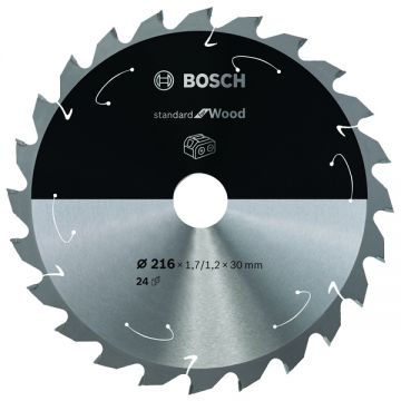 Bosch Standard for Wood - Panza fierastrau circular lemn 216x30x1.7 mm 24 dinti