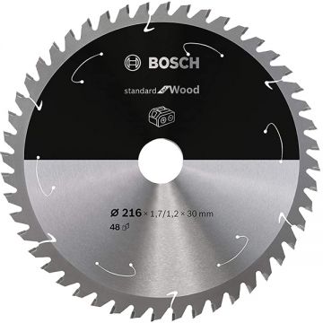 Bosch Standard for Wood - Panza fierastrau circular lemn 216x30x1.7 mm 48 dinti