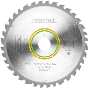 Festool 216x2.3x30 W36 - Panza fierastrau circular lemn 216x30x2.3 mm 36 dinti