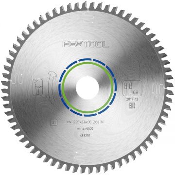 Festool 225x2.6x30 TF68 - Panza fierastrau circular aluminiu 225x30x2.6 mm 68 dinti