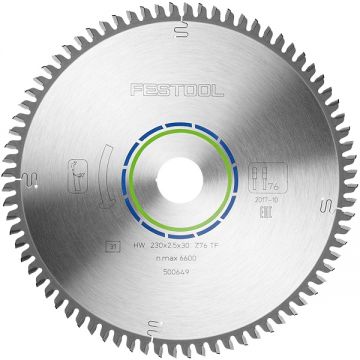 Festool 230x2.5x30 TF76 - Panza fierastrau circular aluminiu 230x30x2.5 mm 76 dinti