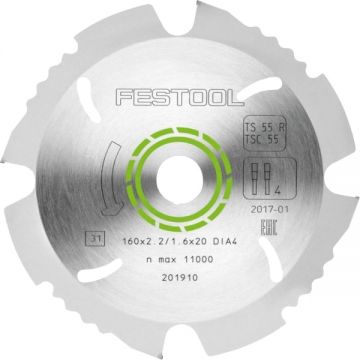 Festool ABRASIVE MATERIALS DIA - Panza fierastrau circular fibrociment 160x20x2.2 mm 4 dinti