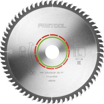 Festool LAMINATE/HPL HW - Panza fierastrau circular panouri laminate 225x30x2.6 mm 64 dinti