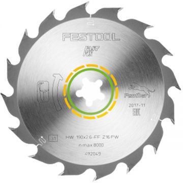 Festool WOOD RIP CUT HW - Panza fierastrau circular lemn 190xFastFixx2.6 mm 16 dinti