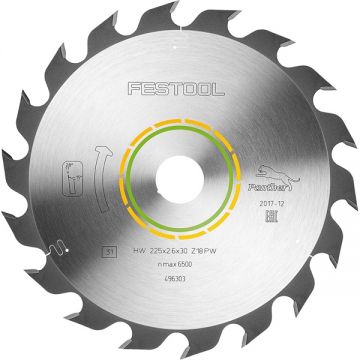 Festool WOOD RIP CUT HW - Panza fierastrau circular lemn 225x30x2.6 mm 18 dinti