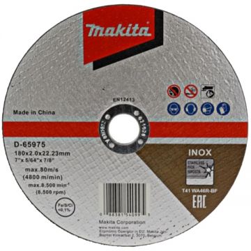 Makita D-65975 - Disc taiere inox 180x22.2x2 mm 1 buc