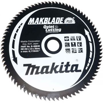 Makita MAKBLADE PLUS - Panza fierastrau circular lemn 250x30x2.8 mm 80 dinti