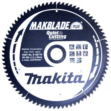 Makita MAKBLADE PLUS - Panza fierastrau circular lemn 260x30x2.3 mm 80 dinti