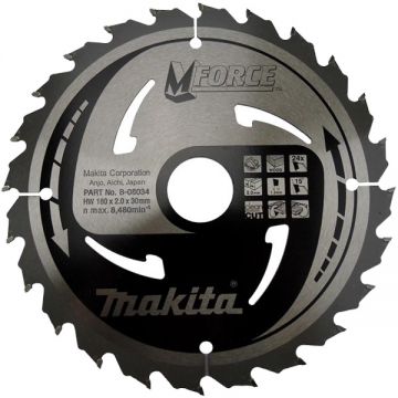 Makita MFORCE - Panza fierastrau circular lemn 180x30x2 mm 24 dinti