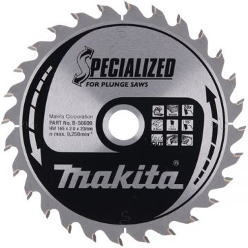 Makita SPECIALIZED - Panza fierastrau circular lemn 165x20x2 mm 28 dinti