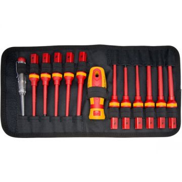 Topmaster 225109 - Set surubelnite cu profil PH PZ plat si torx 13 bucati izolatie 1000 V