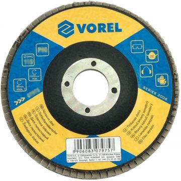 Vorel 07974 - Disc lamelar profil drept 115x22.2 mm granulatie 40