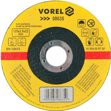 Vorel 08635 - Disc taiere metal 125x22x2.5 mm 1 buc