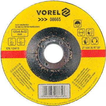 Vorel 08665 - Disc polizare metal 125x22x6.8 mm