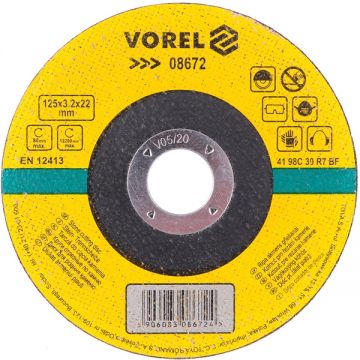 Vorel 08672 - Disc taiere piatra 125x22x3.2 mm 1 buc