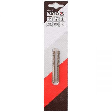 Yato YT-4030 - Set burghie metal HSS-CO 3 mm tija cilindrica 2 bucati