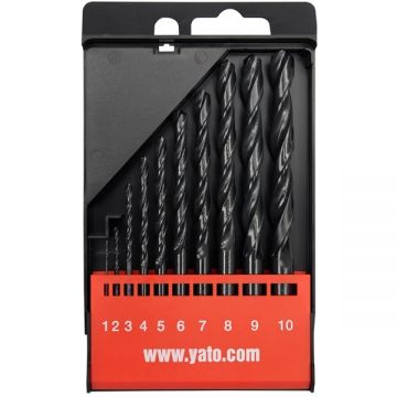 Yato YT-4461 - Set burghie metal HSS 1-10 mm tija cilindrica 10 bucati