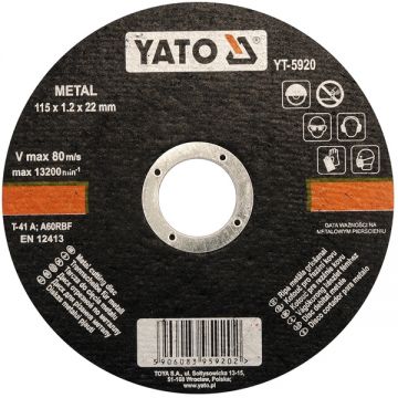 Yato YT-5920 - Disc taiere metal 115x22x1.2 mm 1 buc