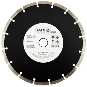 Yato  YT-6005 - Disc diamantat de taiere segmentat 230x22.2x2.7 mm taiere uscata