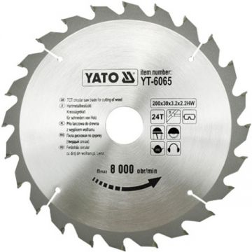 Yato  YT-6065 - Panza fierastrau circular lemn 200x30x3.2 mm 24 dinti