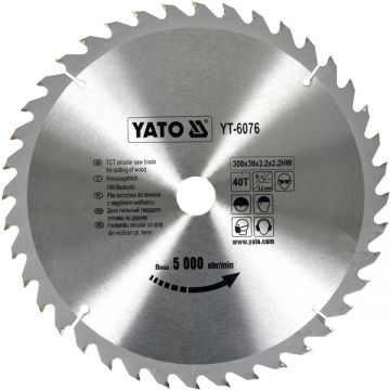 Yato YT-6076 - Panza fierastrau circular lemn 300x30x3.2 mm 40 dinti