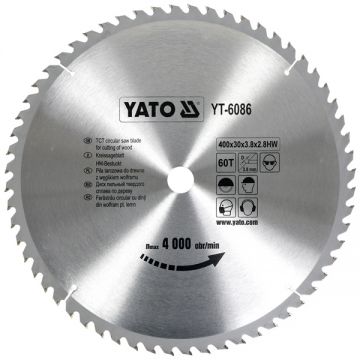 Yato YT-6086 - Panza fierastrau circular lemn 400x30x3.8 mm 60 dinti