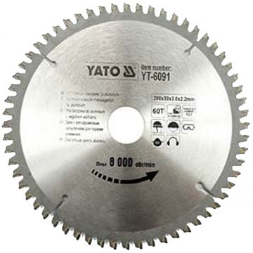 Yato YT-6091 - Panza fierastrau circular aluminiu 200x30x3 mm 60 dinti