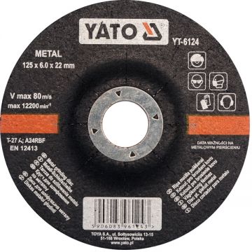 Yato YT-6124 - Disc polizare metal 125x22x6 mm