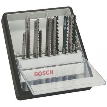 Bosch 2607010540 - Set panze fierastrau pendular tija cu un prag de prindere (T) 83-100 mm lemn taiere mixta 10 bucati