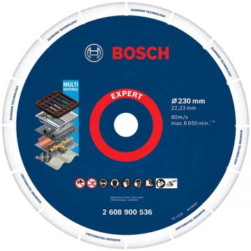 Bosch EXPERT Diamond Metal Wheel - Disc diamantat de taiere segmentat 230x22.2x- mm taiere uscata