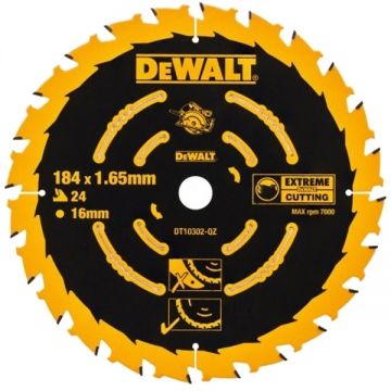 DeWalt DT10302 - Panza fierastrau circular lemn 184x16x- mm 24 dinti