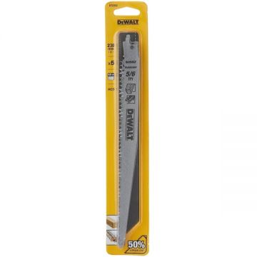 DeWalt S 1531 L - Set panze fierastrau sabie HCS 240 mm 4-5 dinti/inch dantura standard 5 bucati