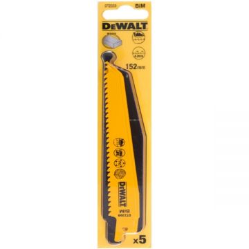 DeWalt S611VF - Set panze fierastrau sabie bimetal 152 mm 6 dinti/inch dantura standard 5 bucati